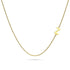 Bold Alphabet Letter Initial Charm Necklace in Gold Tone